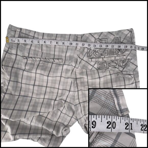Quicksilver Estilo Plaid Shorts Chino Relaxed Grey Plaid Size 40 - Picture 11 of 15